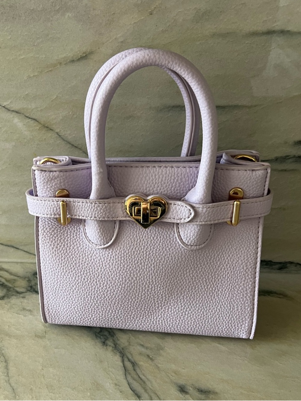 Elegant Mini Tote Handbag - Gold Hardware